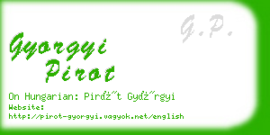 gyorgyi pirot business card